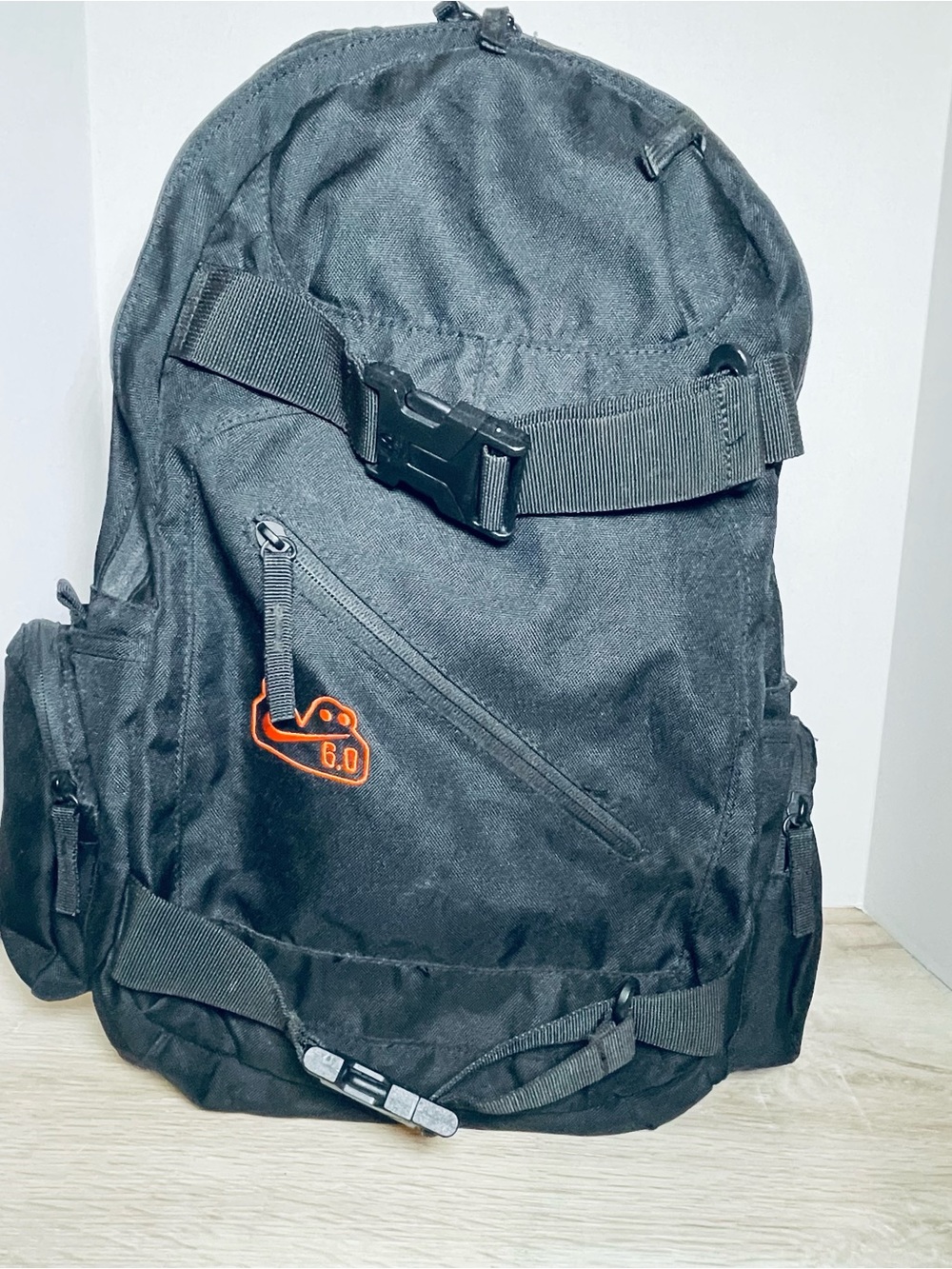 Nike 6.0 Deuce Backpack Black Skate Board School Y2K Skater Campus